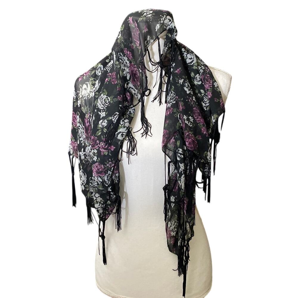 Fringe Scarf Bundle Lot Necklace Multi Length Layer Natural multicolor Fall Rope - Picture 5 of 7